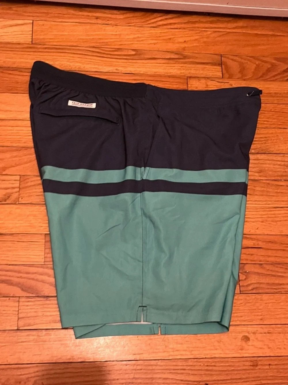 Fair Harbor Men's Teal and Navy Ozone Board Short